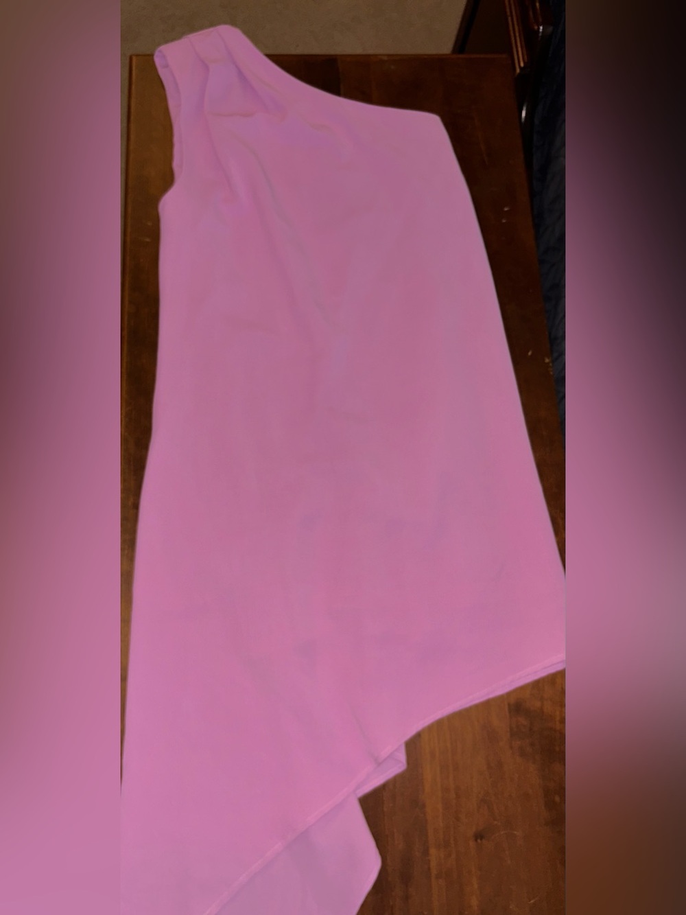 Pink Women's Asymmetric Hem Dress